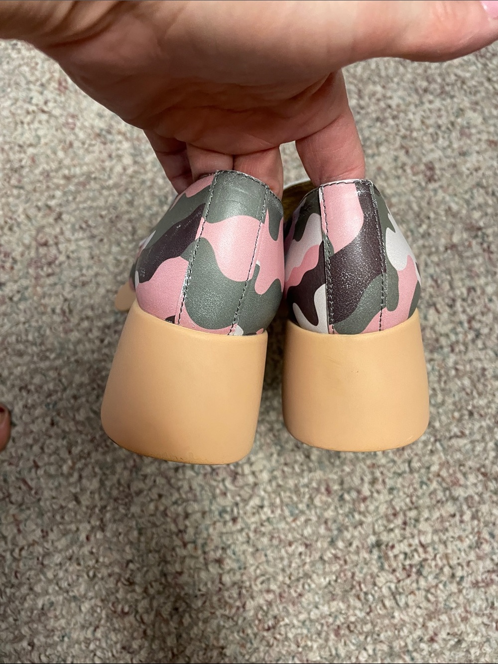 Im sorry by Petra Collins leather lug sole pink Camo Platform Loafers - - Picture 8 of 8